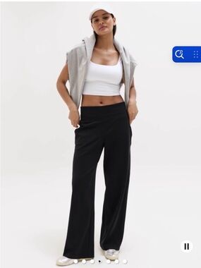 Athleta Venice High Rise Wide Leg Pant Black XS Petite